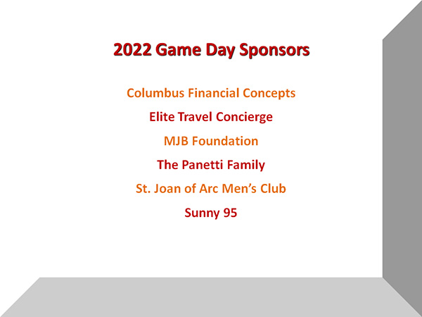 2022 Game Day Sponsors